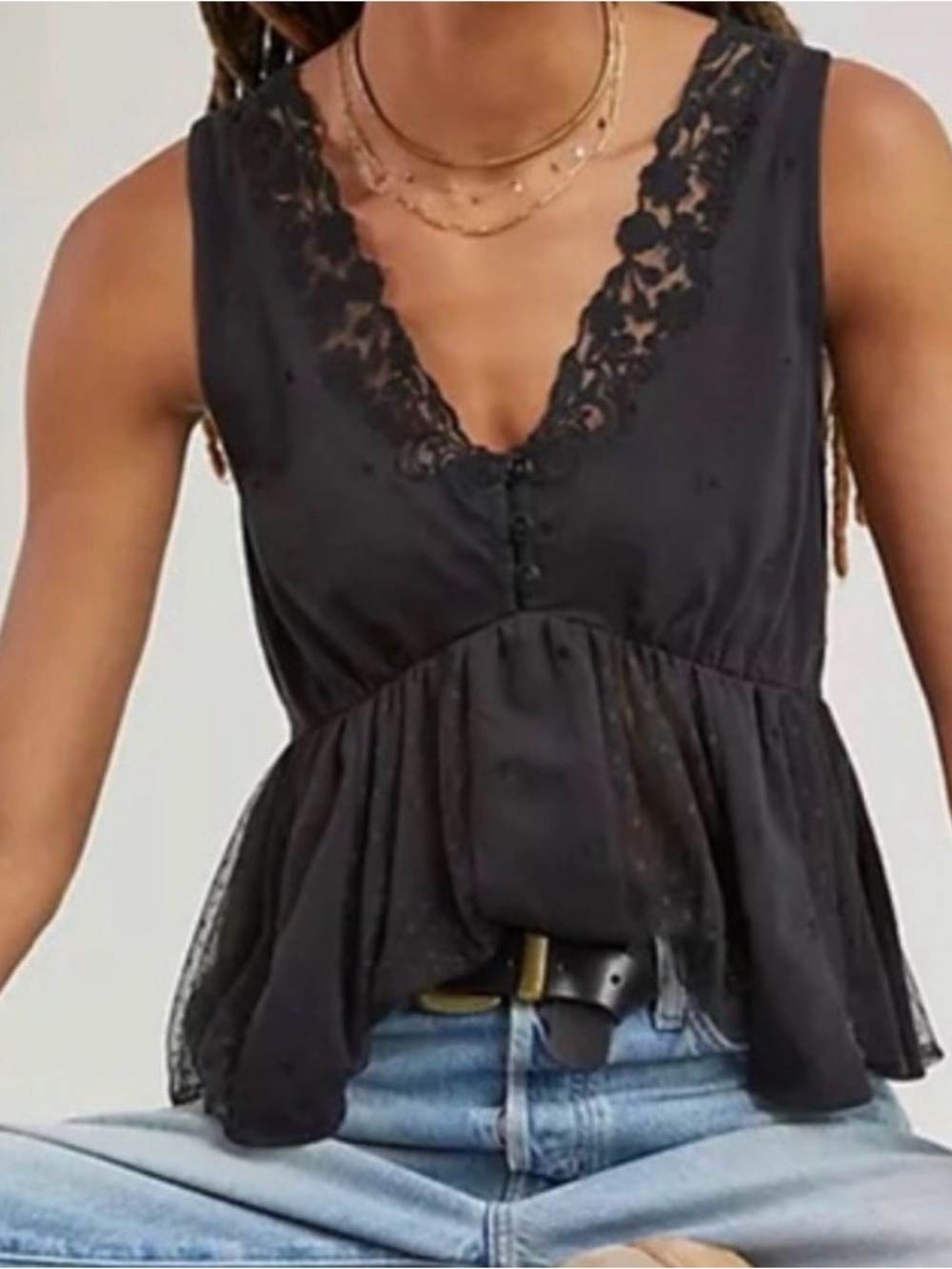 Free people forever that girl black top